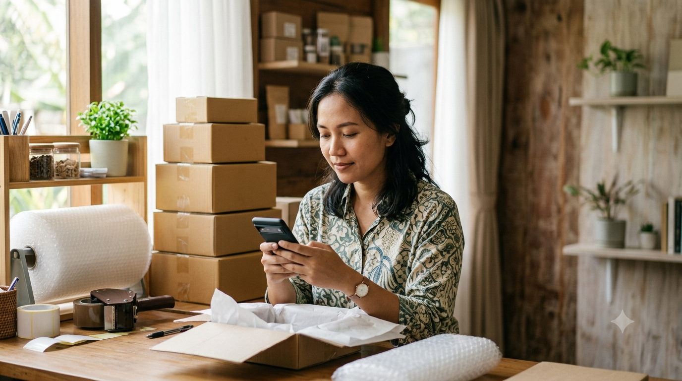 Seller working